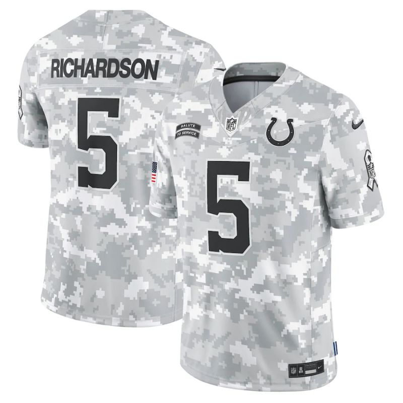 Men Indianapolis Colts #5 Richardson Nike Arctic Camo 2024 Salute to Service Limited NFL Jersey->tennessee titans->NFL Jersey